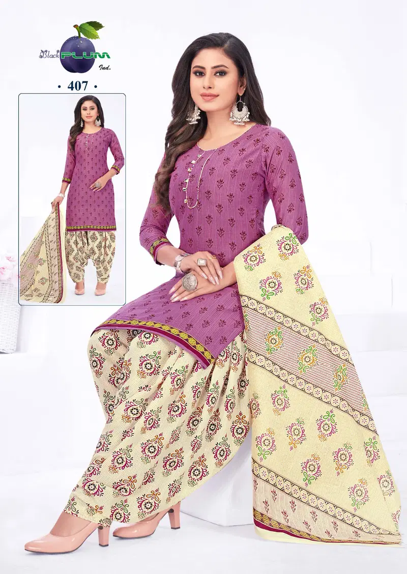 Black Plum Iconic Vol 4 Regular Wear Wholesale Readymade Cotton Suit